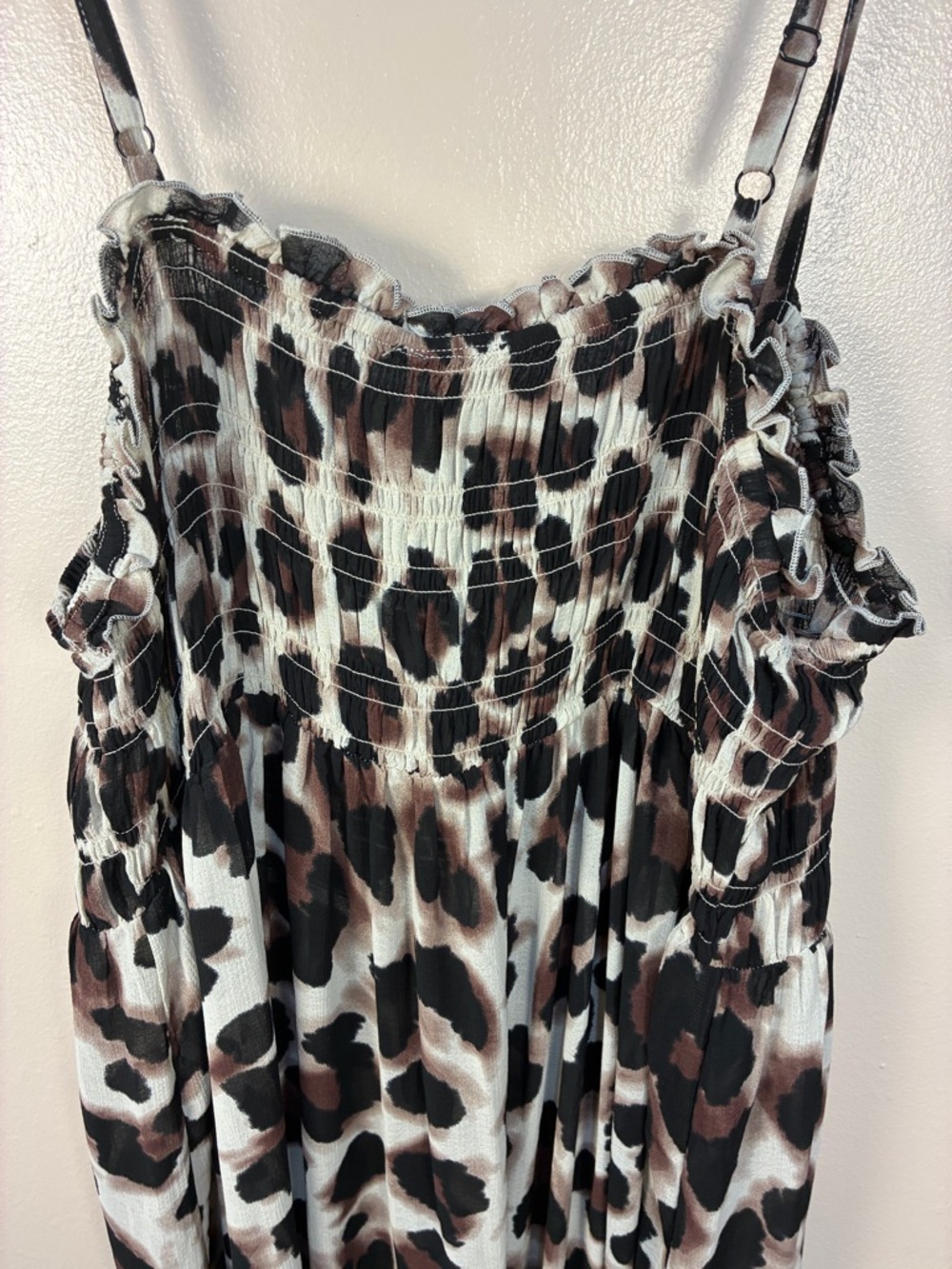 Torrid Chiffon Leopard Print Button Up Tunic Dress - Picture 7 of 9